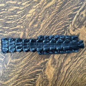 Ter et Bantine Black Crocodile Leather Belt
